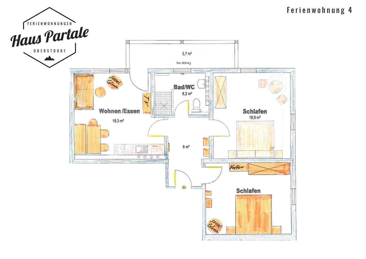 Haus Partale Apartman Oberstdorf Kültér fotó